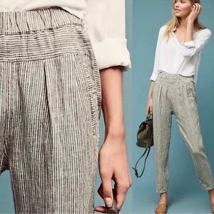 Anthropologie Hei Hei Striped Linen Pants